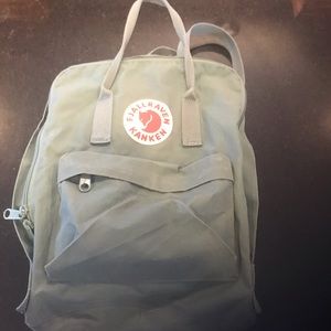 Fjallraven Kanken frost green used $60